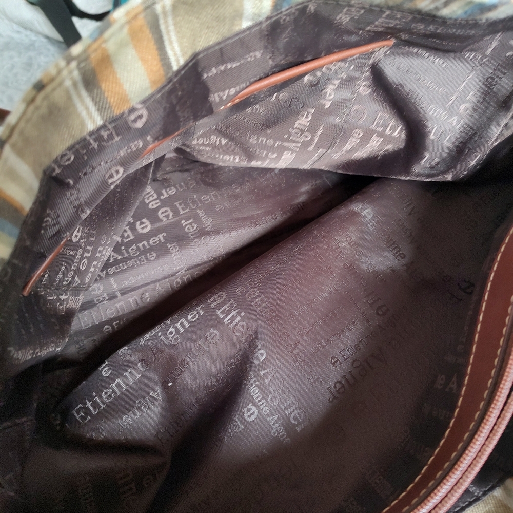 EUC Etienne Aigner Striped Tote - Picture 6 of 12